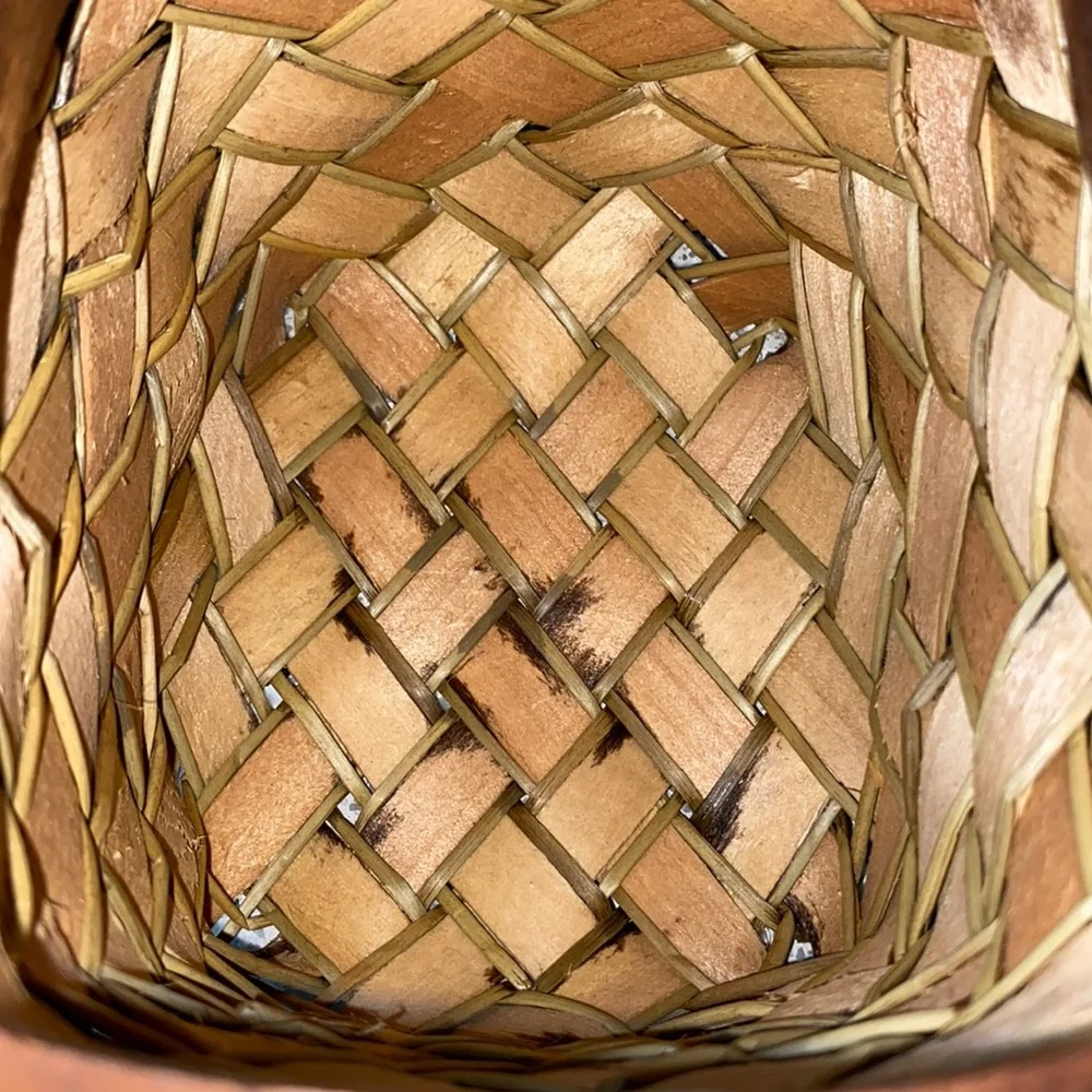 3 Vintage Hand Woven Baskets